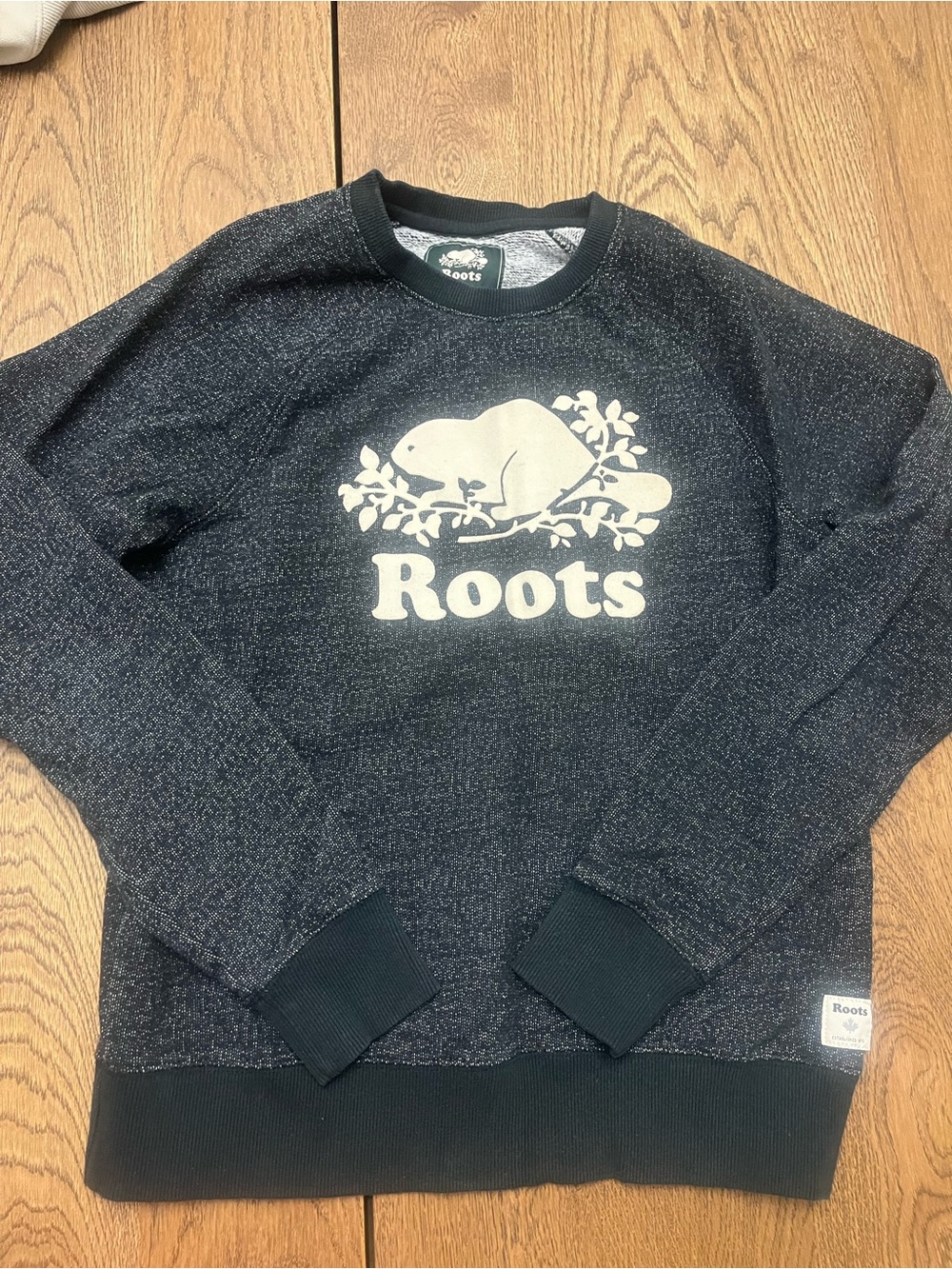 Roots Women’s Crewneck Sweater with Cream Logo